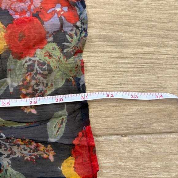 Free People Thunder Canyon Tunic Blouse Women's Small Floral Sheer Boho Cottage - Picture 10 of 11